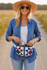 Vintage quilt Crossbody bag-stellar stars