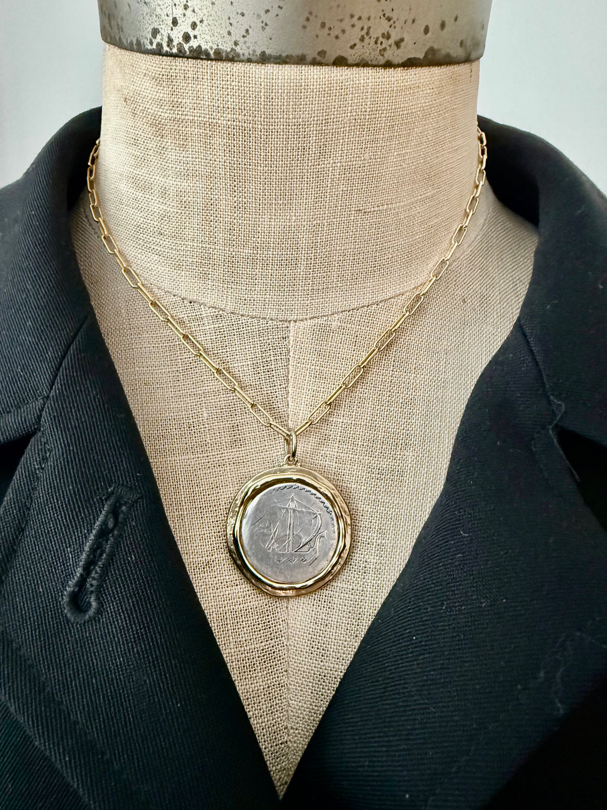 Your ship has come in! Coin necklace/ ship