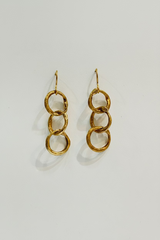 Three ring snake earrings