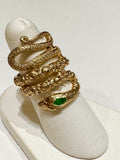 Snake ring emerald crown