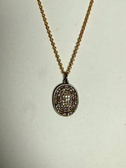 Aurora diamond oval pendant