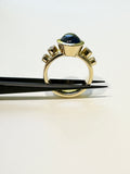 Blue Sapphire diamond ring