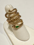 Snake ring emerald crown