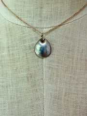 Shield of faith necklace with single diamond sterling