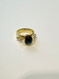 Blue Sapphire diamond ring