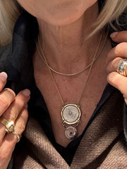 Double Coin necklace gold chain