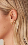 diamond CZ Hoop earrings