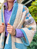 Quilt coat jacket , a river runs through it, OOAK