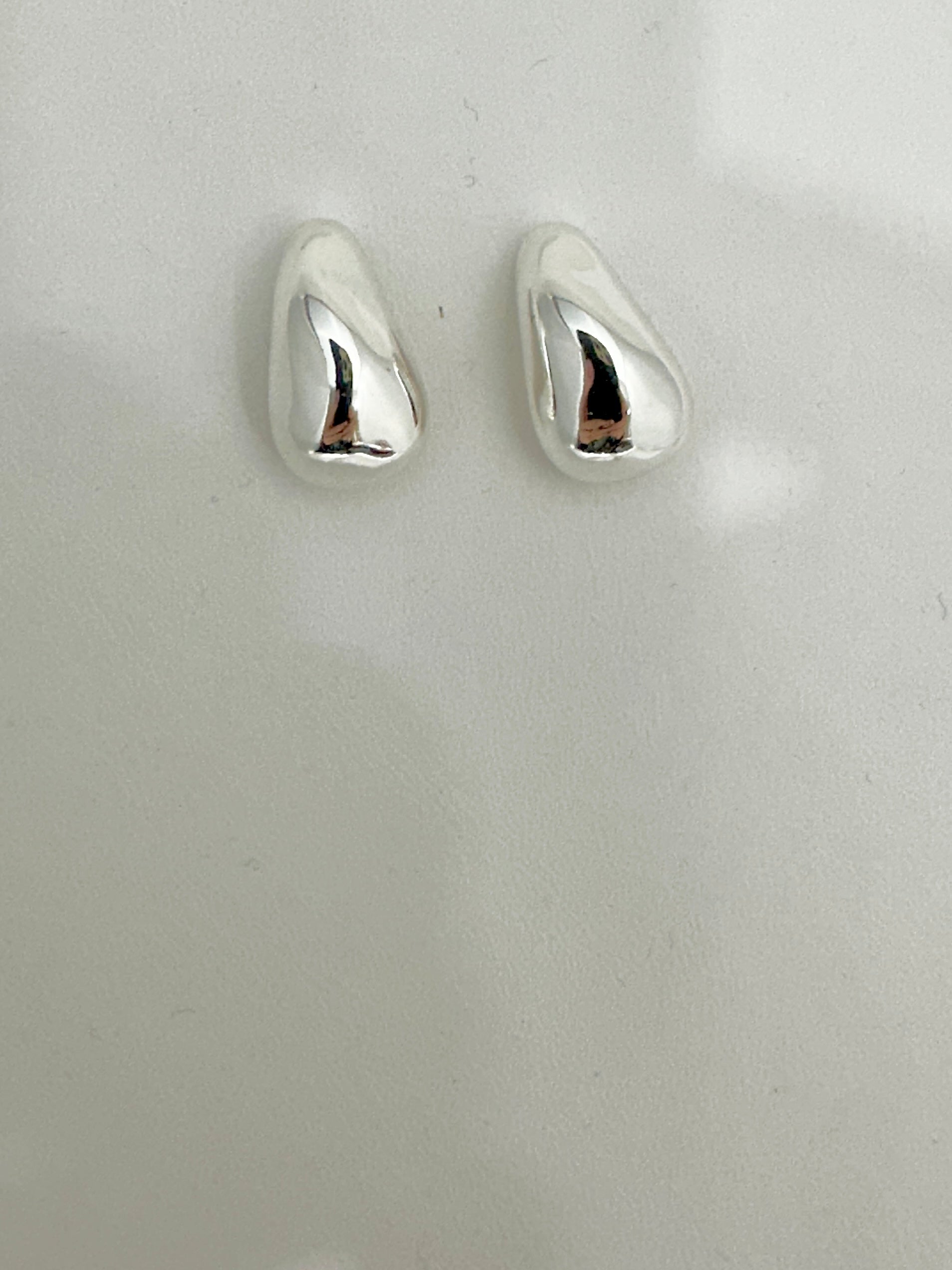 Organic drop post earrings