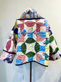 Quilt coat jacket , "confetti " OOAK