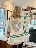 Quilt coat jacket "  rail fence"