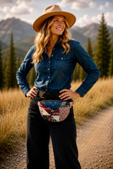 Vintage quilt Crossbody bag- mountain gear