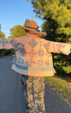 Quilt coat jacket , a river runs through it, OOAK