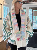 Quilt coat jacket "  rail fence"