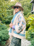 Quilt coat jacket , a river runs through it, OOAK