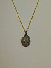 NEW SHAPE! Medium diamond oval Pendant necklace