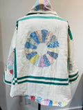 Quilt coat jacket "  rail fence"