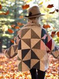 Quilt coat jacket , "vintage pinwheels" OOAK