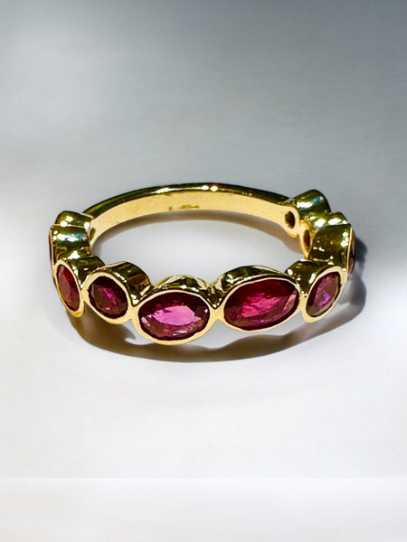 Pink sapphire 14k ring