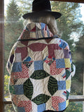 Quilt coat jacket , "confetti " OOAK