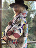 Quilt coat jacket , "confetti " OOAK