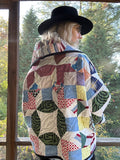 Quilt coat jacket , "confetti " OOAK