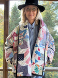 Quilt coat jacket , "confetti " OOAK