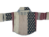 Quilt coat jacket "USA" OOAK -large size