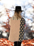 Quilt coat jacket "USA" OOAK -large size