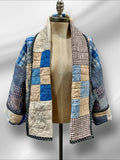 Quilt coat jacket , "farm to table" OOAK