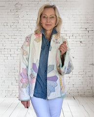 Quilt jacket “party plates”