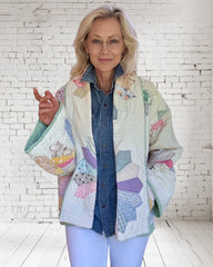 Quilt jacket “party plates”