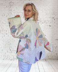 Quilt jacket “party plates”
