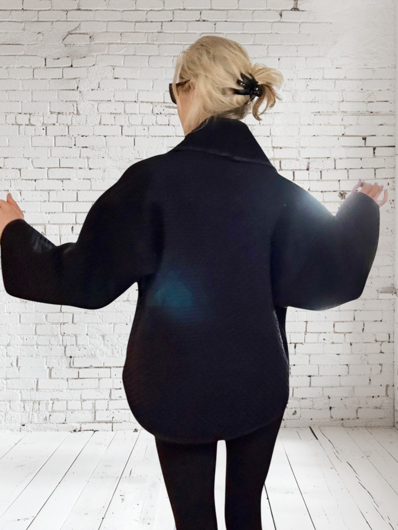 Quilt coat jacket " little black jacket " s- m