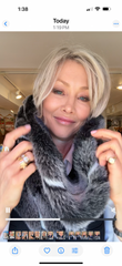 Silver fox Fur collar scarf (faux)