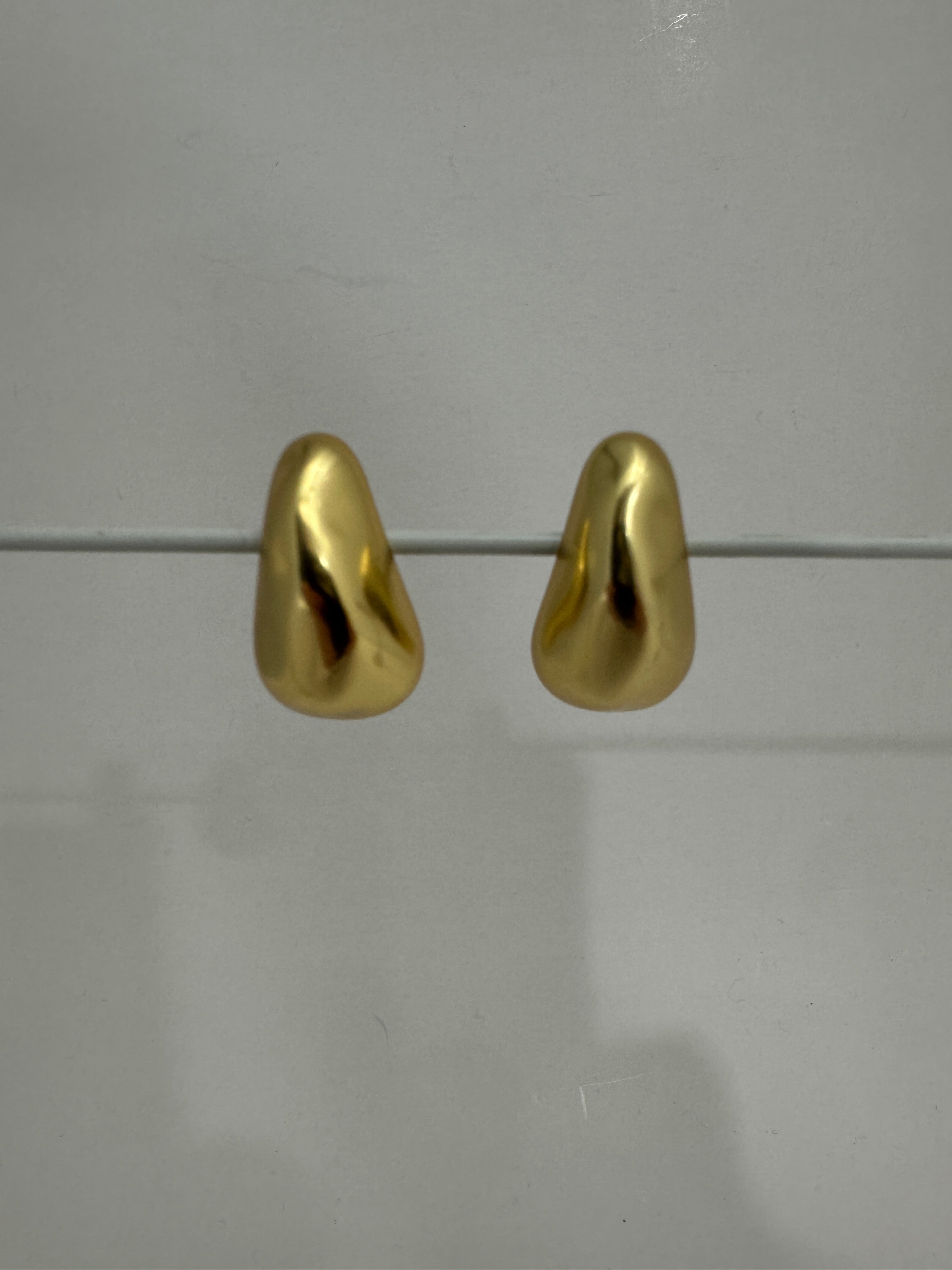 Organic drop post earrings