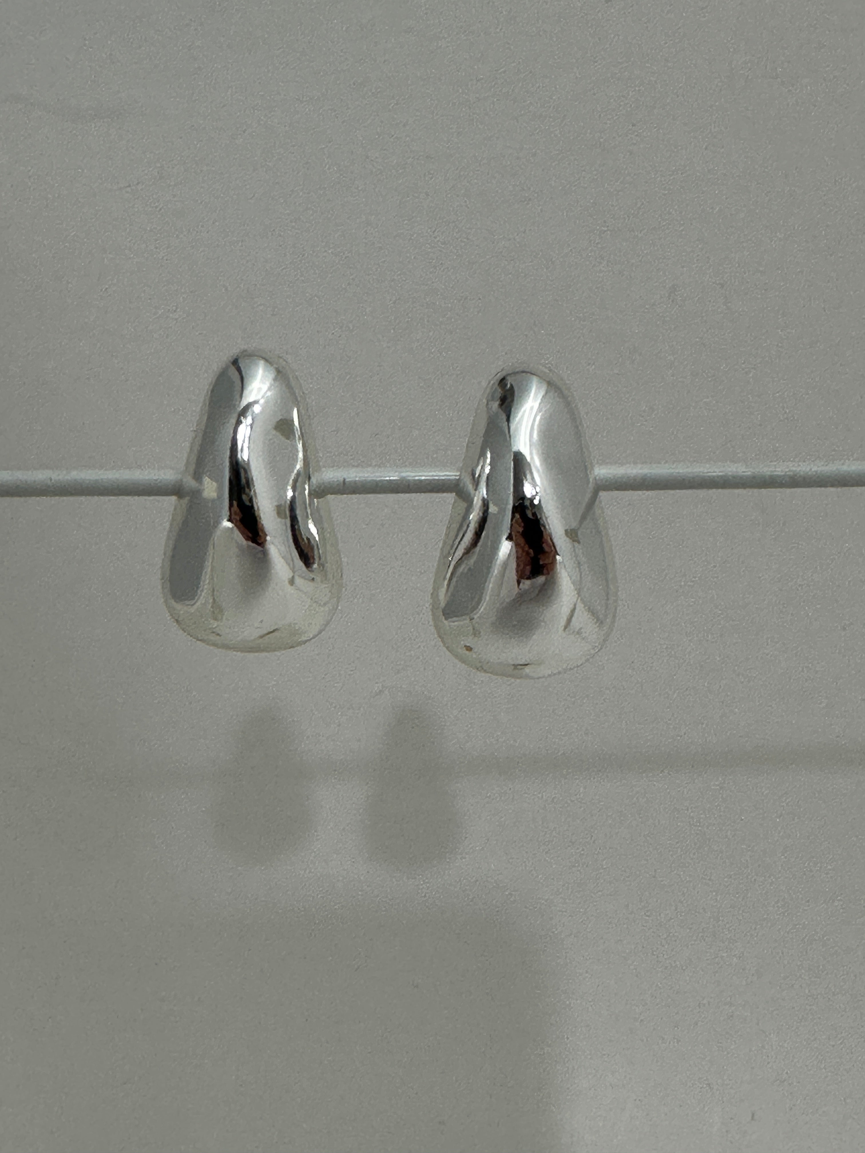Organic drop post earrings
