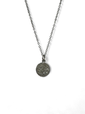 Small diamond Disc Pendant necklace