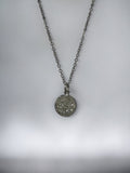 Small diamond Disc Pendant necklace