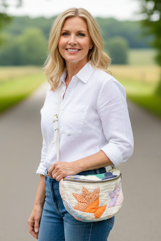 Crossbody bag- flower basket
