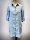 Classic light blue shirt dress