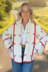 Quilt Jacket  “picnic kisses “