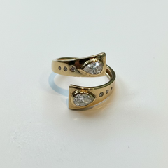 Teardrop diamond ring