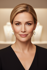18k oval diamond Gold drop earrings, NEW SHAPE