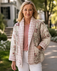 Quilt Jacket  “ rose trellis" OSFM