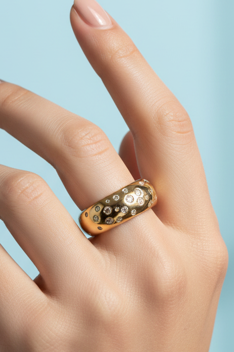 14k Scattered Diamond Ring - Milky Way ⭐️