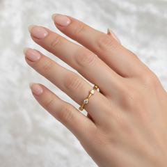 Rose cut diamond eternity  ring
