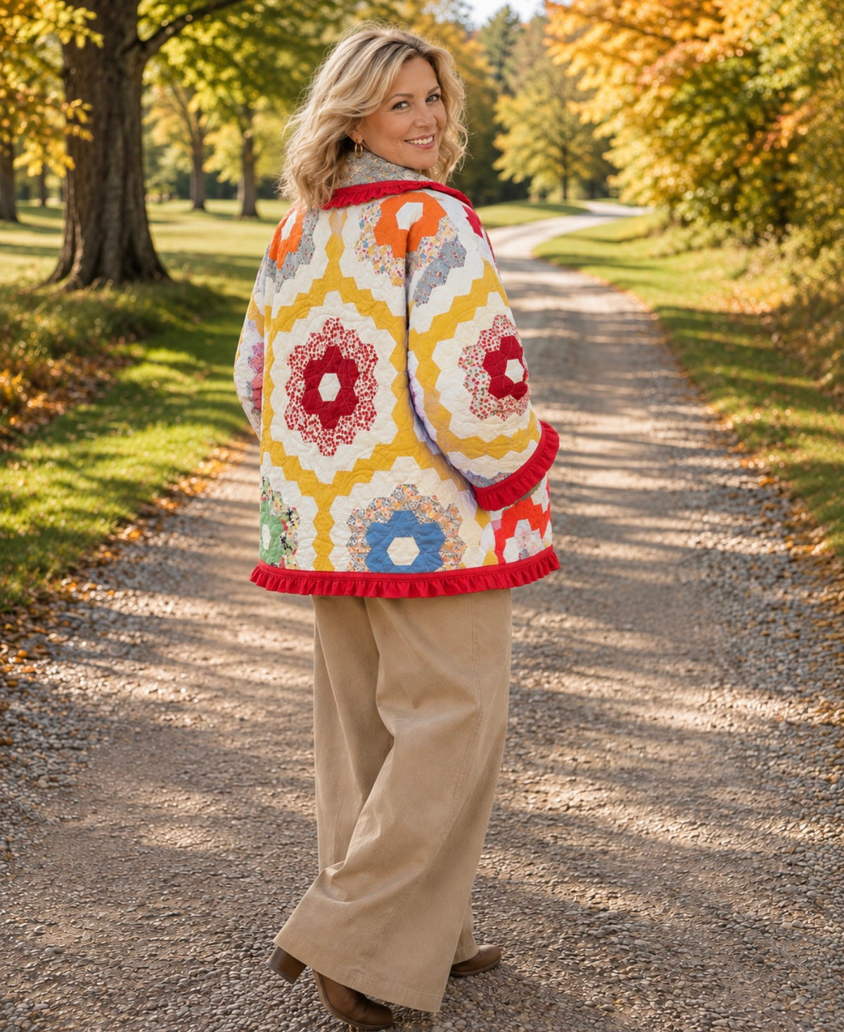 Quilt Jacket  “ Sunday Bloom” OSFM - 2x or tall.