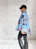 Quilt coat jacket "squared up"ooak