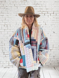 Quilt coat jacket " At the Log Cabin"